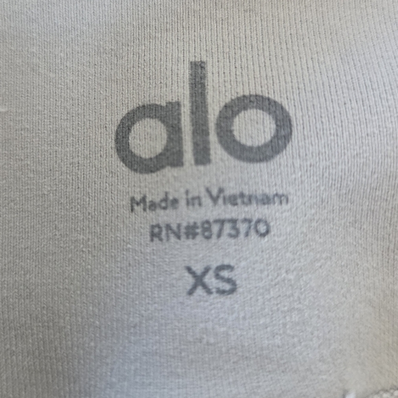 Alo Moto Legging High Waist Breathable Micro Performance Double Knit Fabric Grey - Picture 6 of 14